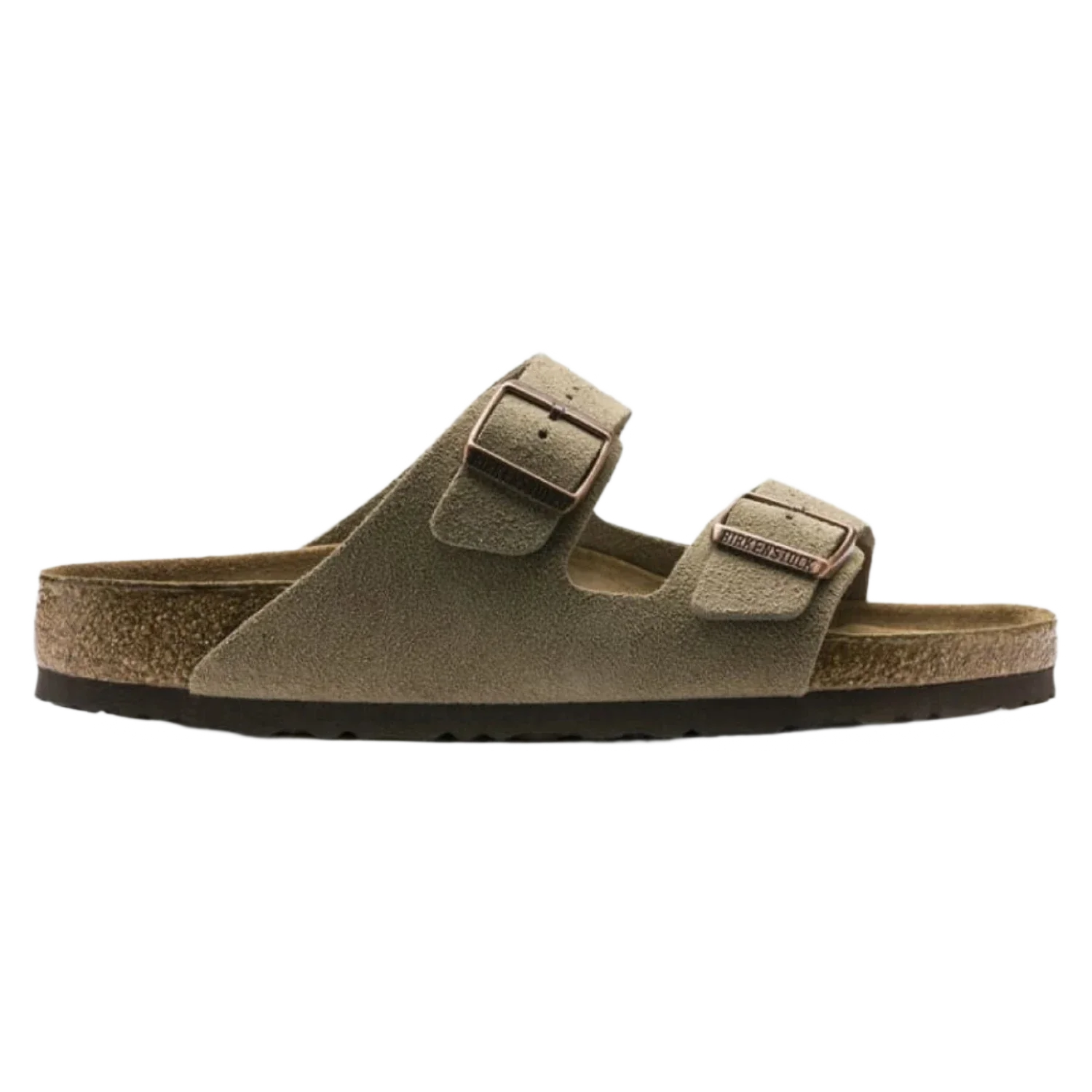 Birkenstock 04. MENS FOOTWEAR - MENS SANDALS - MENS SANDALS CASUAL Arizona Soft Footbed Suede Leather TAUPE