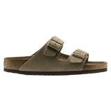 Birkenstock 04. MENS FOOTWEAR - MENS SANDALS - MENS SANDALS CASUAL Arizona Soft Footbed Suede Leather TAUPE