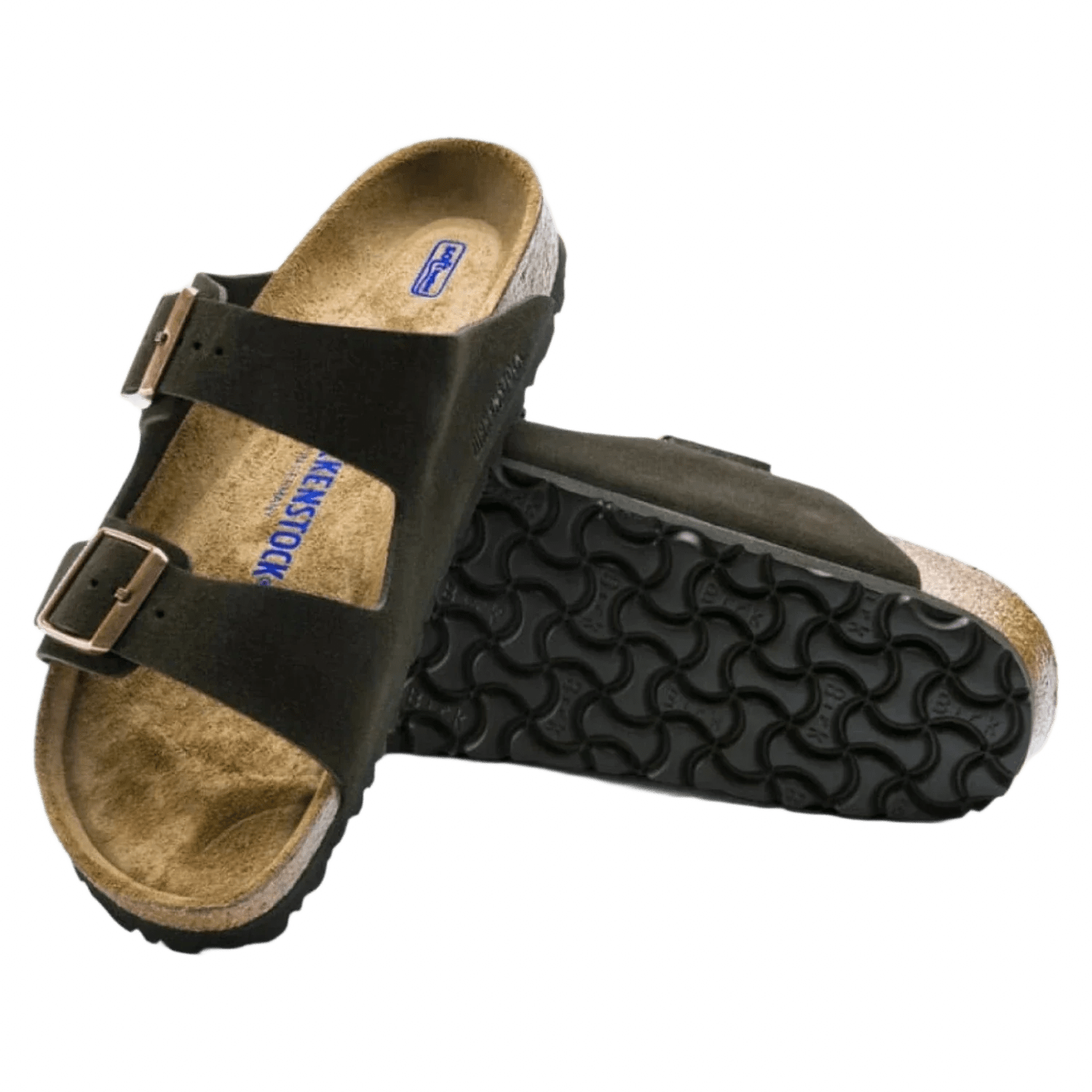 Birkenstock 04. MENS FOOTWEAR - MENS SANDALS - MENS SANDALS CASUAL Arizona Soft Footbed Suede Leather MOCHA