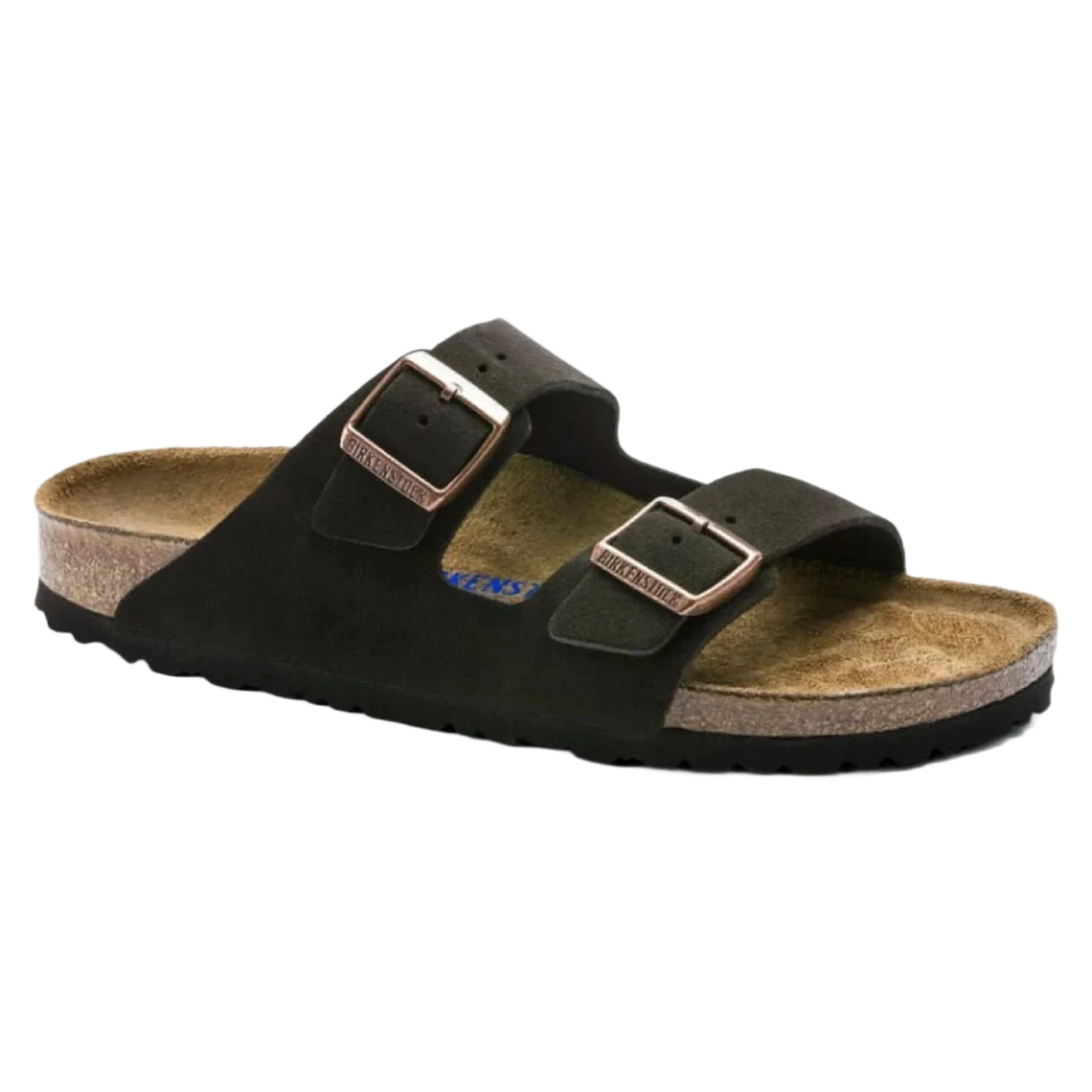 Birkenstock 04. MENS FOOTWEAR - MENS SANDALS - MENS SANDALS CASUAL Arizona Soft Footbed Suede Leather MOCHA