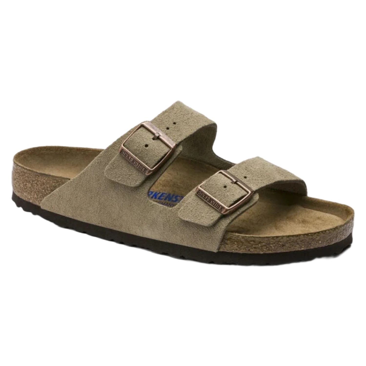 Birkenstock 04. MENS FOOTWEAR - MENS SANDALS - MENS SANDALS CASUAL Arizona Soft Footbed Suede Leather TAUPE