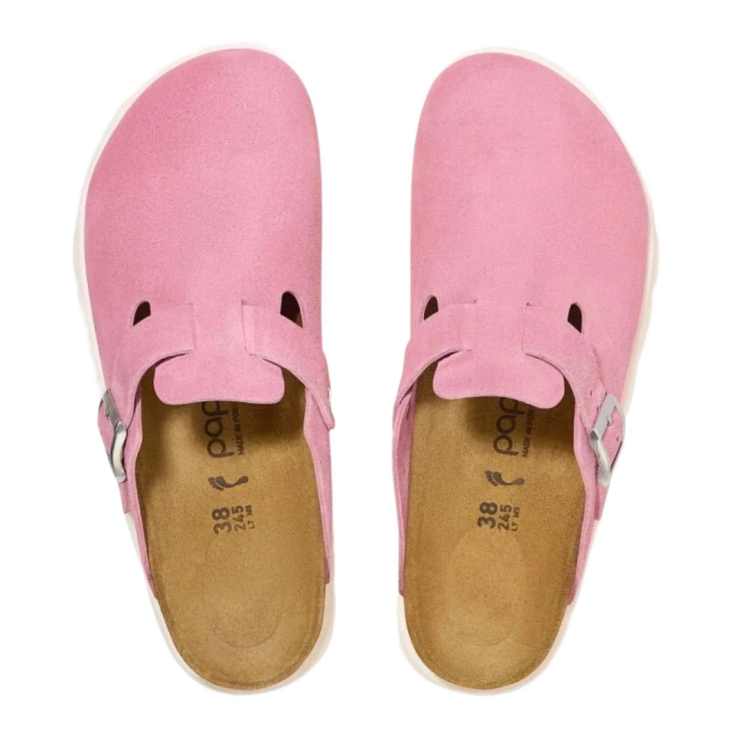 Birkenstock 05. WOMENS FOOTWEAR - WOMENS SANDALS - WOMENS SANDALS CASUAL Boston Chunky Suede Leather CANDY PINK