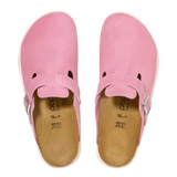 Birkenstock 05. WOMENS FOOTWEAR - WOMENS SANDALS - WOMENS SANDALS CASUAL Boston Chunky Suede Leather CANDY PINK