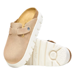 Birkenstock 05. WOMENS FOOTWEAR - WOMENS SANDALS - WOMENS SANDALS CASUAL Boston Chunky Suede Leather WARM SAND