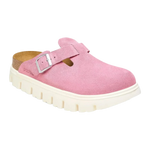 Birkenstock 05. WOMENS FOOTWEAR - WOMENS SANDALS - WOMENS SANDALS CASUAL Boston Chunky Suede Leather CANDY PINK