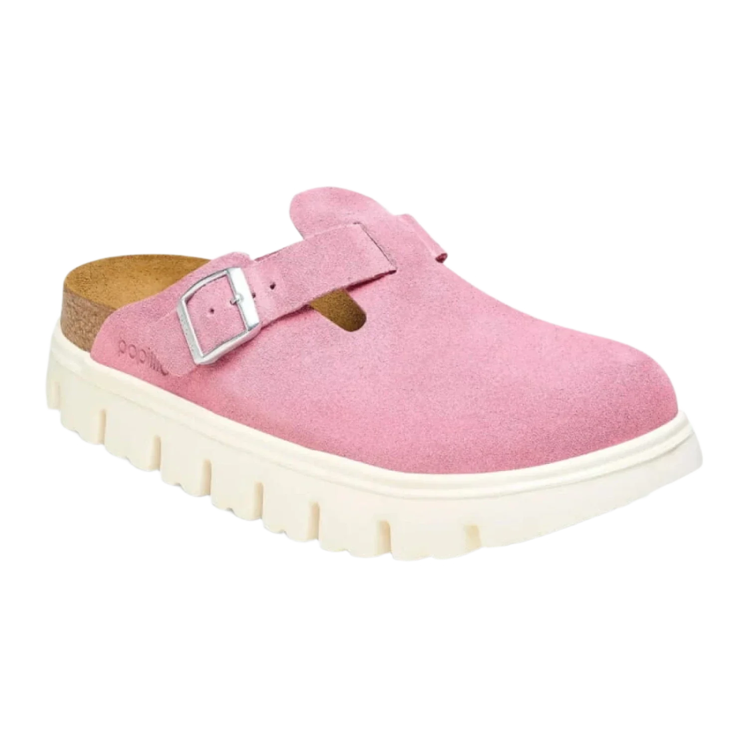 Birkenstock 05. WOMENS FOOTWEAR - WOMENS SANDALS - WOMENS SANDALS CASUAL Boston Chunky Suede Leather CANDY PINK