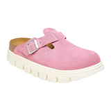 Birkenstock 05. WOMENS FOOTWEAR - WOMENS SANDALS - WOMENS SANDALS CASUAL Boston Chunky Suede Leather CANDY PINK