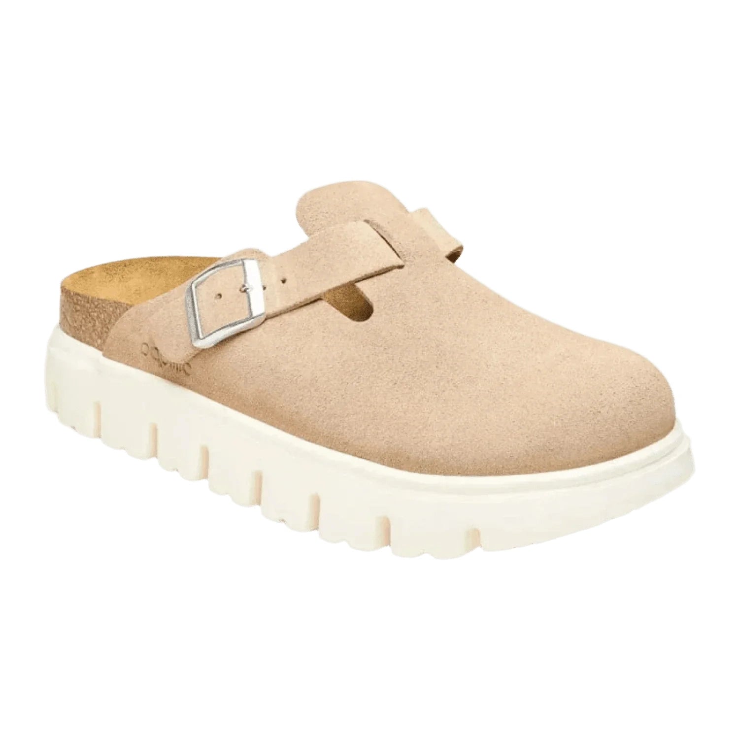 Birkenstock 05. WOMENS FOOTWEAR - WOMENS SANDALS - WOMENS SANDALS CASUAL Boston Chunky Suede Leather WARM SAND