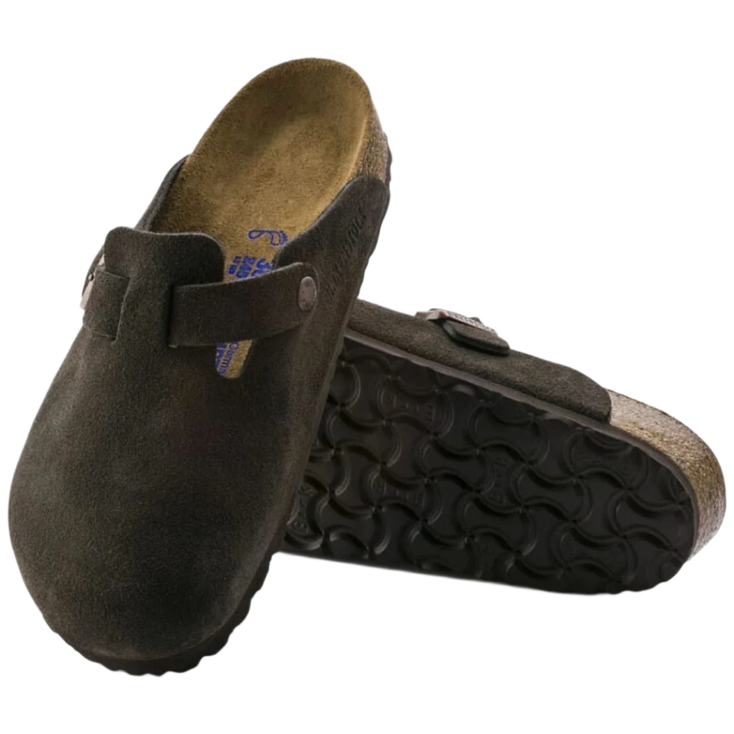 Birkenstock 05. WOMENS FOOTWEAR - WOMENS SANDALS - WOMENS SANDALS CASUAL Boston Soft Footbed Suede Leather MOCHA