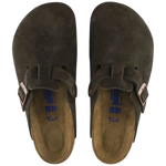 Birkenstock 05. WOMENS FOOTWEAR - WOMENS SANDALS - WOMENS SANDALS CASUAL Boston Soft Footbed Suede Leather MOCHA