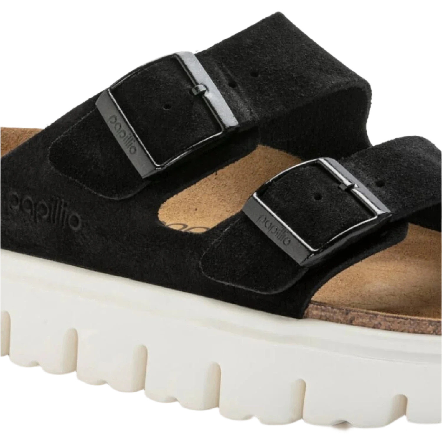 Birkenstock 05. WOMENS FOOTWEAR - WOMENS SANDALS - WOMENS SANDALS CASUAL Women's Arizona Chunky Suede Leather BLACK