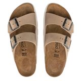 Birkenstock 05. WOMENS FOOTWEAR - WOMENS SANDALS - WOMENS SANDALS CASUAL Women's Arizona Chunky Suede Leather WARM SAND