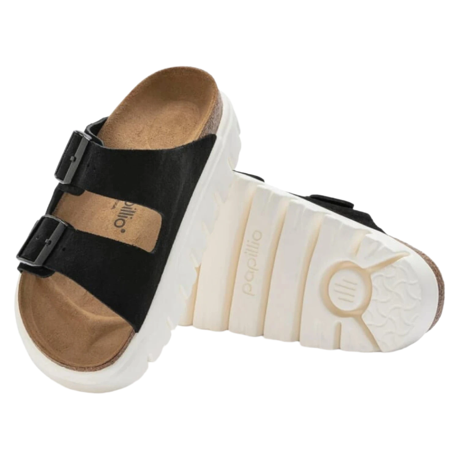 Birkenstock 05. WOMENS FOOTWEAR - WOMENS SANDALS - WOMENS SANDALS CASUAL Women's Arizona Chunky Suede Leather BLACK