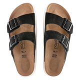 Birkenstock 05. WOMENS FOOTWEAR - WOMENS SANDALS - WOMENS SANDALS CASUAL Women's Arizona Chunky Suede Leather BLACK