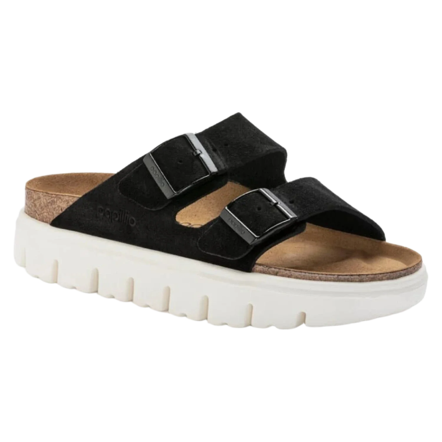 Birkenstock 05. WOMENS FOOTWEAR - WOMENS SANDALS - WOMENS SANDALS CASUAL Women's Arizona Chunky Suede Leather BLACK