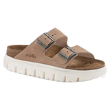 Birkenstock 05. WOMENS FOOTWEAR - WOMENS SANDALS - WOMENS SANDALS CASUAL Women's Arizona Chunky Suede Leather WARM SAND