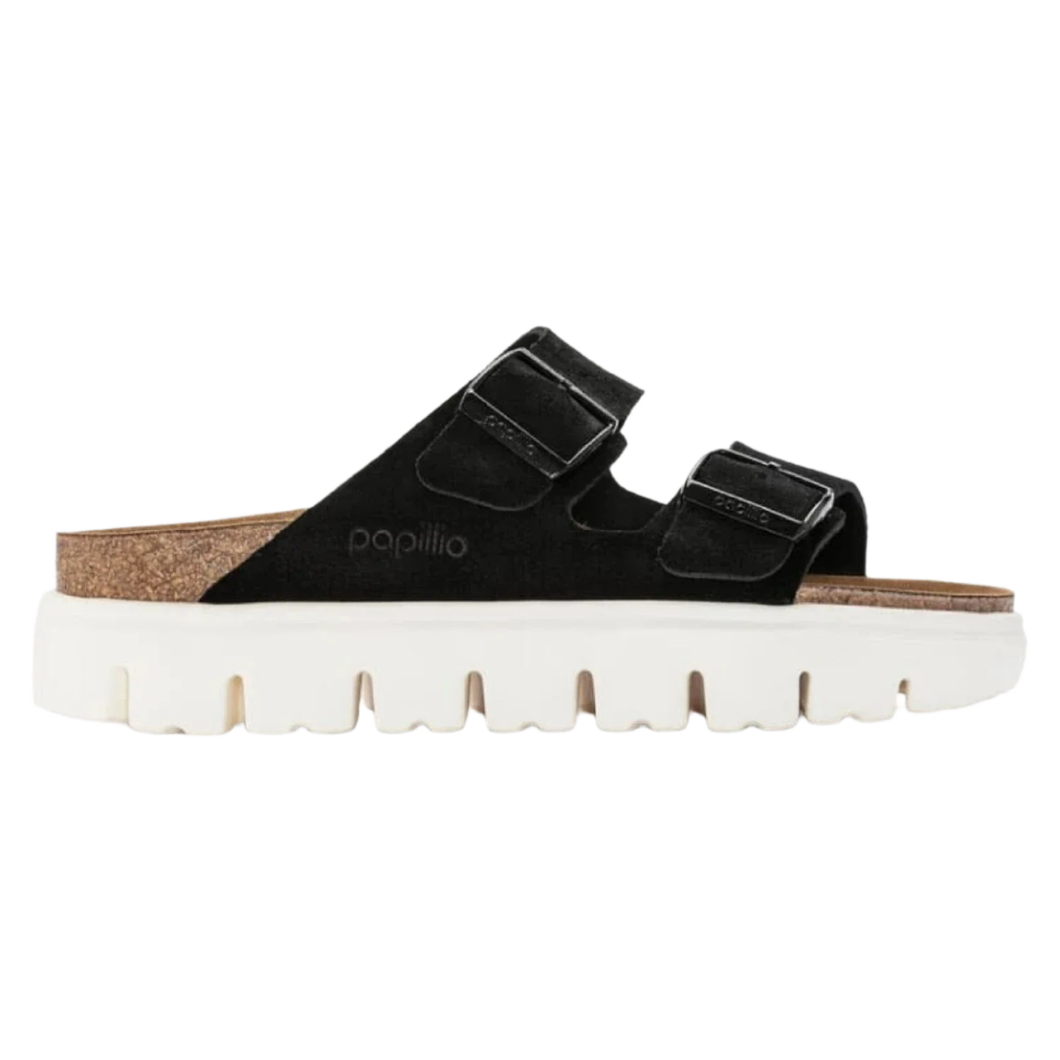 Birkenstock 05. WOMENS FOOTWEAR - WOMENS SANDALS - WOMENS SANDALS CASUAL Women's Arizona Chunky Suede Leather BLACK