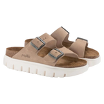 Birkenstock 05. WOMENS FOOTWEAR - WOMENS SANDALS - WOMENS SANDALS CASUAL Women's Arizona Chunky Suede Leather WARM SAND