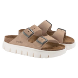 Birkenstock 05. WOMENS FOOTWEAR - WOMENS SANDALS - WOMENS SANDALS CASUAL Women's Arizona Chunky Suede Leather WARM SAND