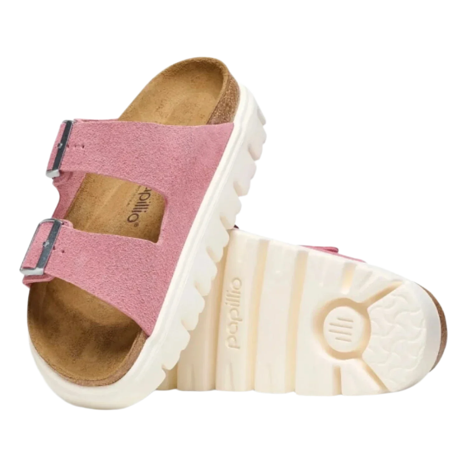 Birkenstock 05. WOMENS FOOTWEAR - WOMENS SANDALS - WOMENS SANDALS CASUAL Women's Arizona Chunky Suede Leather CANDY PINK