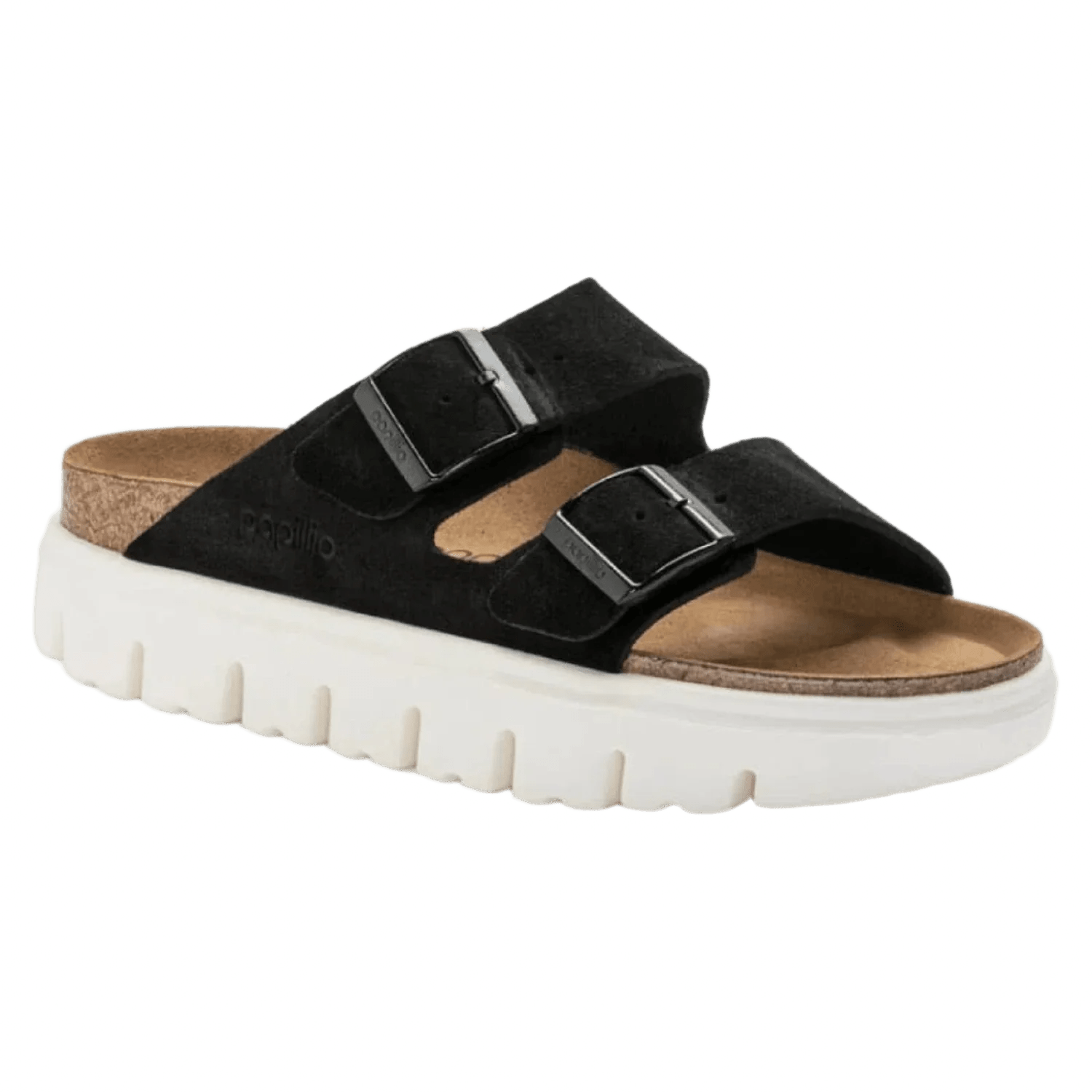 Birkenstock 05. WOMENS FOOTWEAR - WOMENS SANDALS - WOMENS SANDALS CASUAL Women's Arizona Chunky Suede Leather BLACK