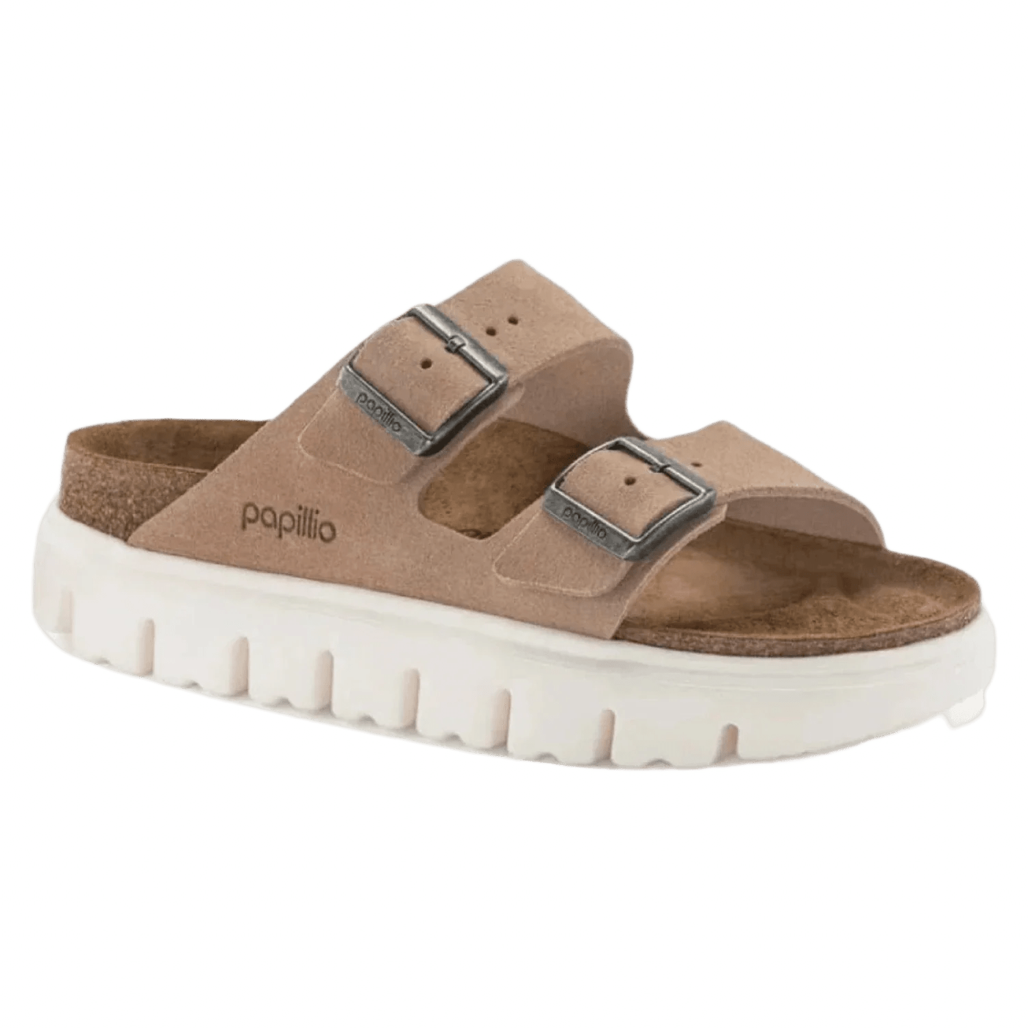 Birkenstock 05. WOMENS FOOTWEAR - WOMENS SANDALS - WOMENS SANDALS CASUAL Women's Arizona Chunky Suede Leather WARM SAND