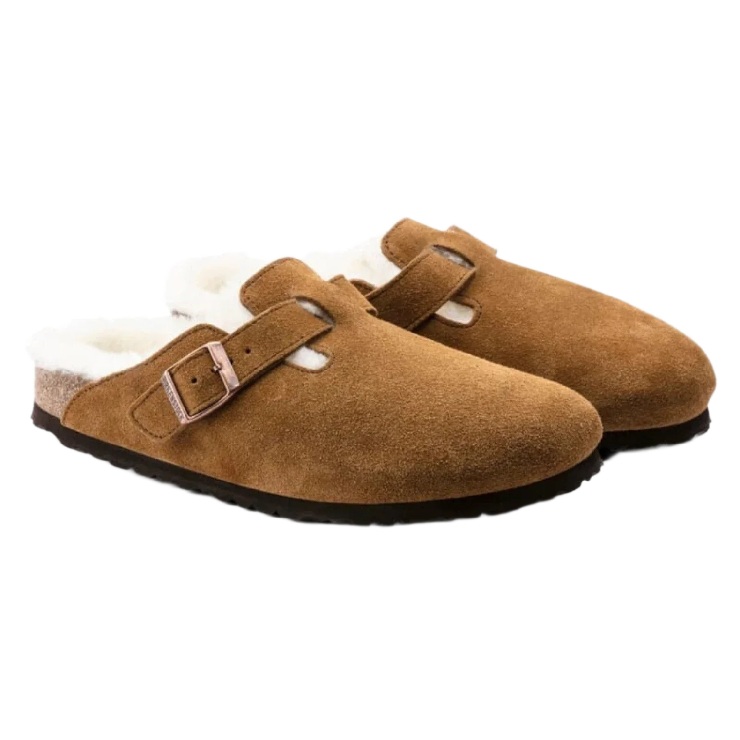 Birkenstock 05. WOMENS FOOTWEAR - WOMENS SANDALS - WOMENS SANDALS CASUAL Women's Boston Shearling Suede Leather MINK