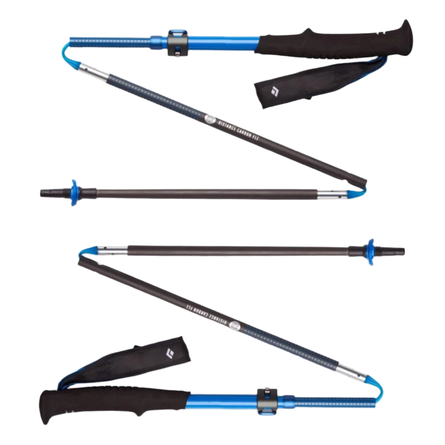 Black Diamond HARDGOODS - CAMP|HIKE|TRAVEL - TREKKING POLES Distance Carbon FLZ Trekking/Running Poles ULTRA BLUE