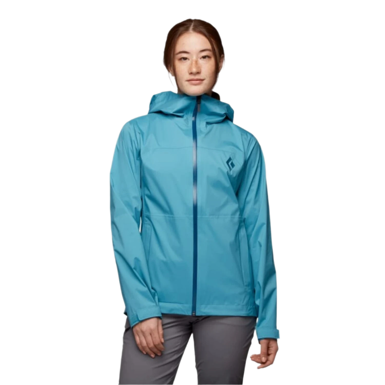 Black Diamond 02. WOMENS APPAREL - WOMENS JACKETS - WOMENS JACKETS RAIN Women's Stormline Stretch Rain Shell CERULEAN BLUE