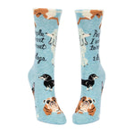 Blue Q 06. SOCKS - WOMENS SOCKS - WOMENS SOCKS GIFT Women's People to Meet: Dogs Crew Socks