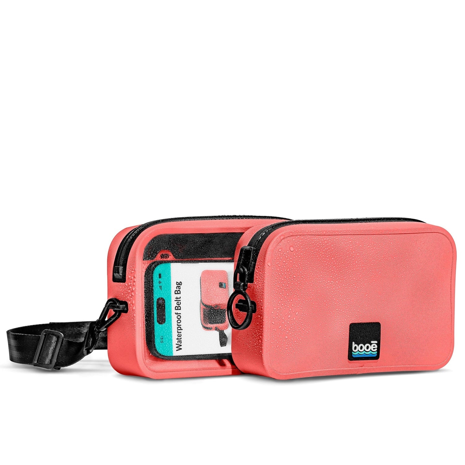 Booe 12. HARDGOODS - CAMP|HIKE|TRAVEL - STUFF SACKS|DRY BAGS Waterproof Belt Bag CORAL PINK