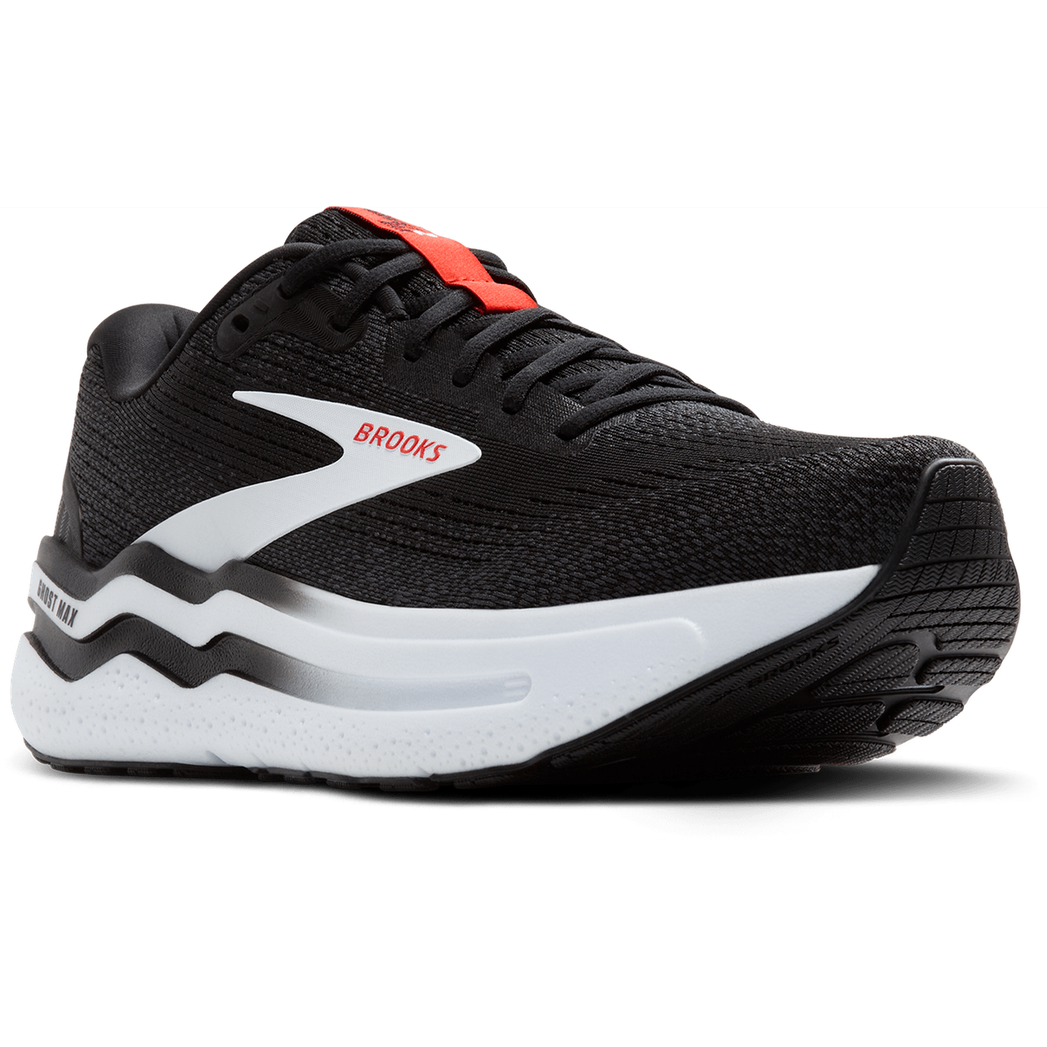 Brooks Running 04. MENS FOOTWEAR - MENS SHOES - MENS SHOES RUNNING Men's Ghost Max 2 BLACK|WHITE|FIERY RED