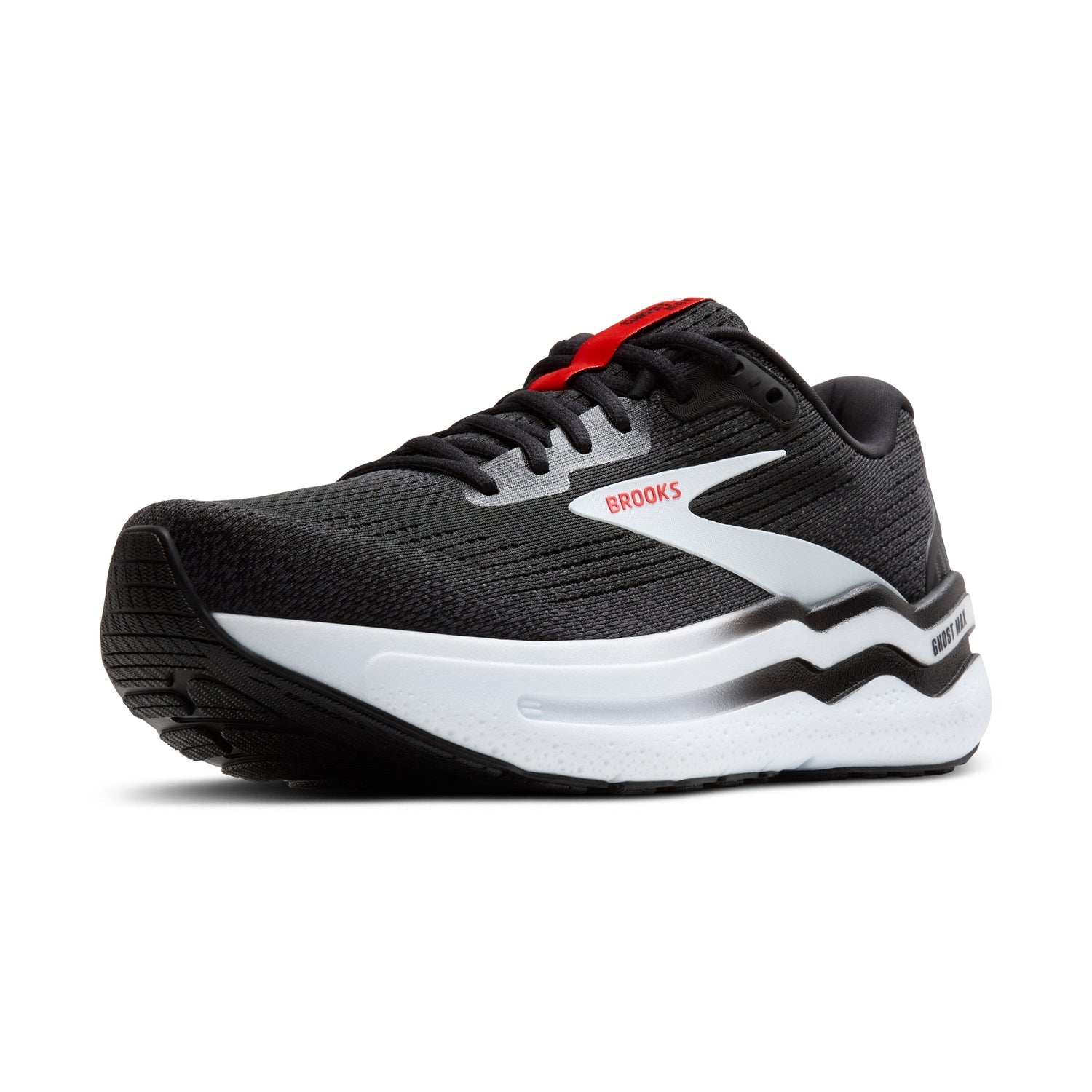 Brooks Running 04. MENS FOOTWEAR - MENS SHOES - MENS SHOES RUNNING Men's Ghost Max 2 BLACK|WHITE|FIERY RED