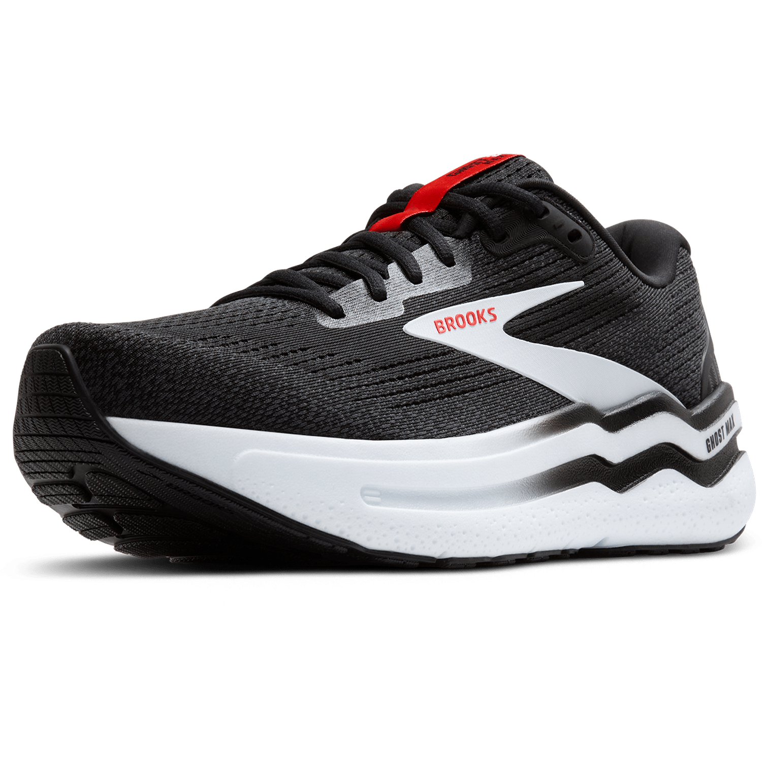 Brooks Running 04. MENS FOOTWEAR - MENS SHOES - MENS SHOES RUNNING Men's Ghost Max 2 BLACK|WHITE|FIERY RED