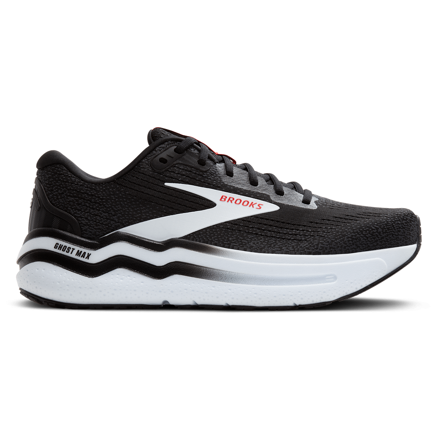 Brooks Running 04. MENS FOOTWEAR - MENS SHOES - MENS SHOES RUNNING Men's Ghost Max 2 BLACK|WHITE|FIERY RED