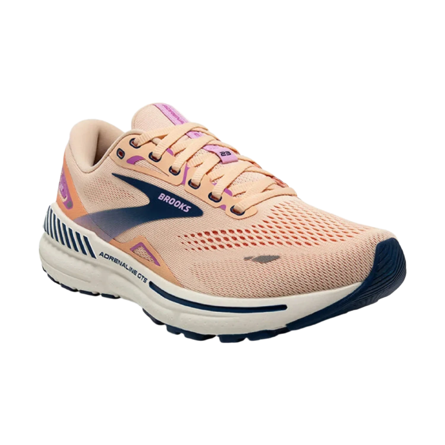 Brooks Running 05. WOMENS FOOTWEAR - WOMENS SHOES - WOMENS SHOES RUNNING Women's Adrenaline GTS 23 APRICOT|ESTATE BLUE|ORCHID