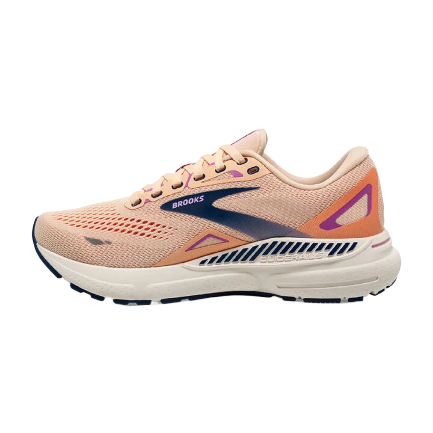 Brooks Running 05. WOMENS FOOTWEAR - WOMENS SHOES - WOMENS SHOES RUNNING Women's Adrenaline GTS 23 APRICOT|ESTATE BLUE|ORCHID