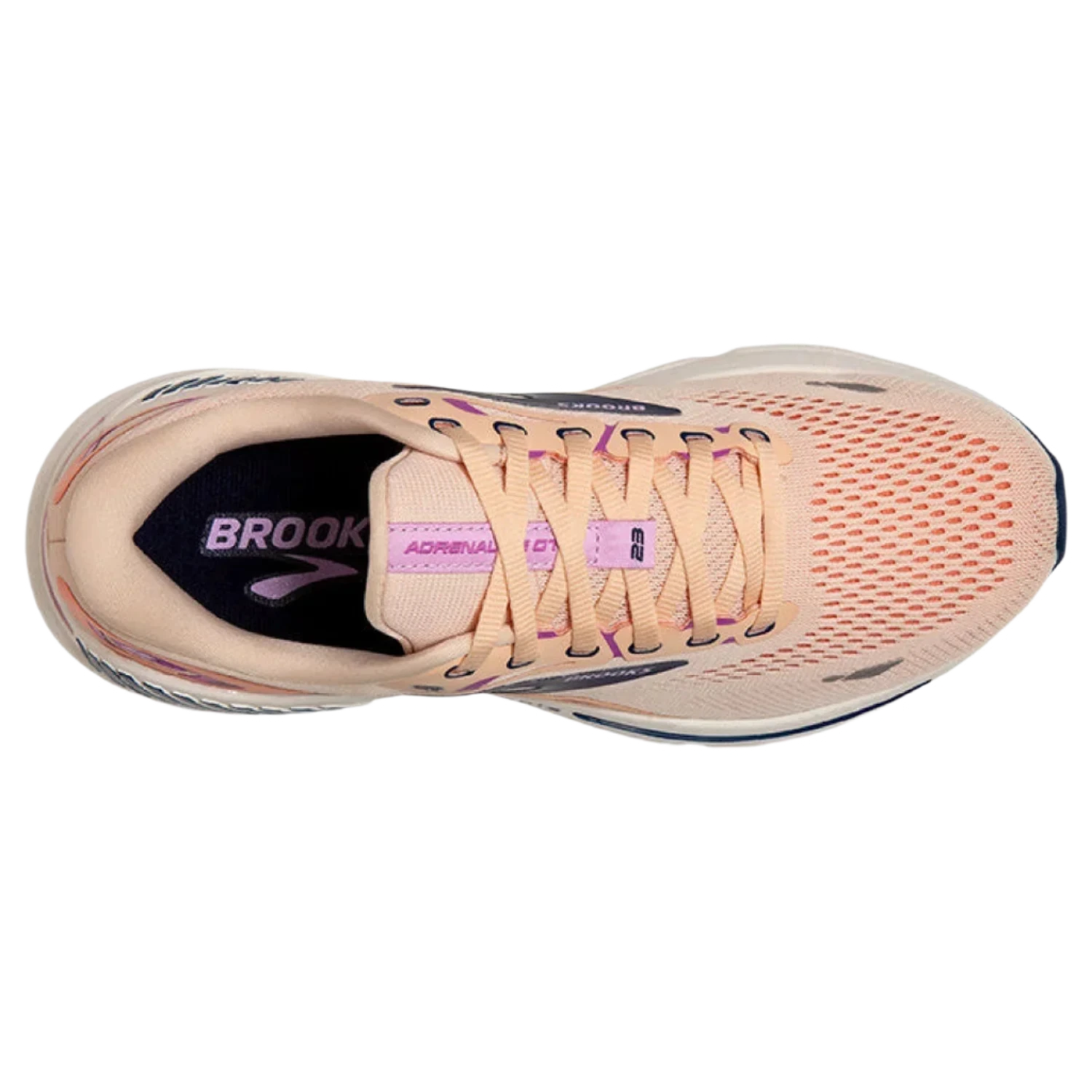 Brooks Running 05. WOMENS FOOTWEAR - WOMENS SHOES - WOMENS SHOES RUNNING Women's Adrenaline GTS 23 APRICOT|ESTATE BLUE|ORCHID