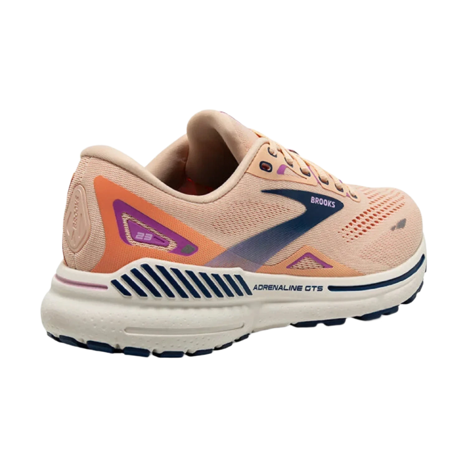 Brooks Running 05. WOMENS FOOTWEAR - WOMENS SHOES - WOMENS SHOES RUNNING Women's Adrenaline GTS 23 APRICOT|ESTATE BLUE|ORCHID