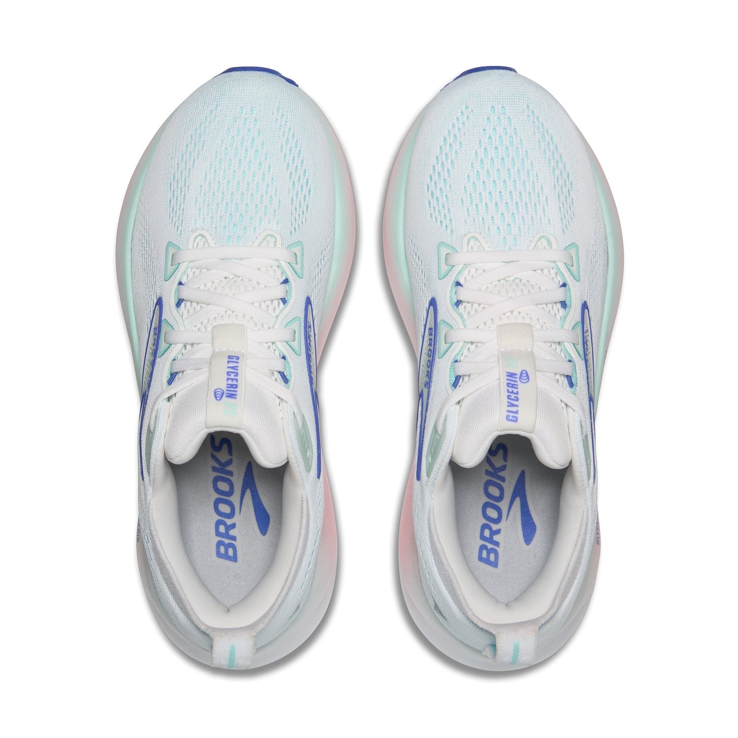 Brooks Running 05. WOMENS FOOTWEAR - WOMENS SHOES - WOMENS SHOES RUNNING Women's Glycerin 22 WHITE|LIMPET SHELL|AMPARO BLUE