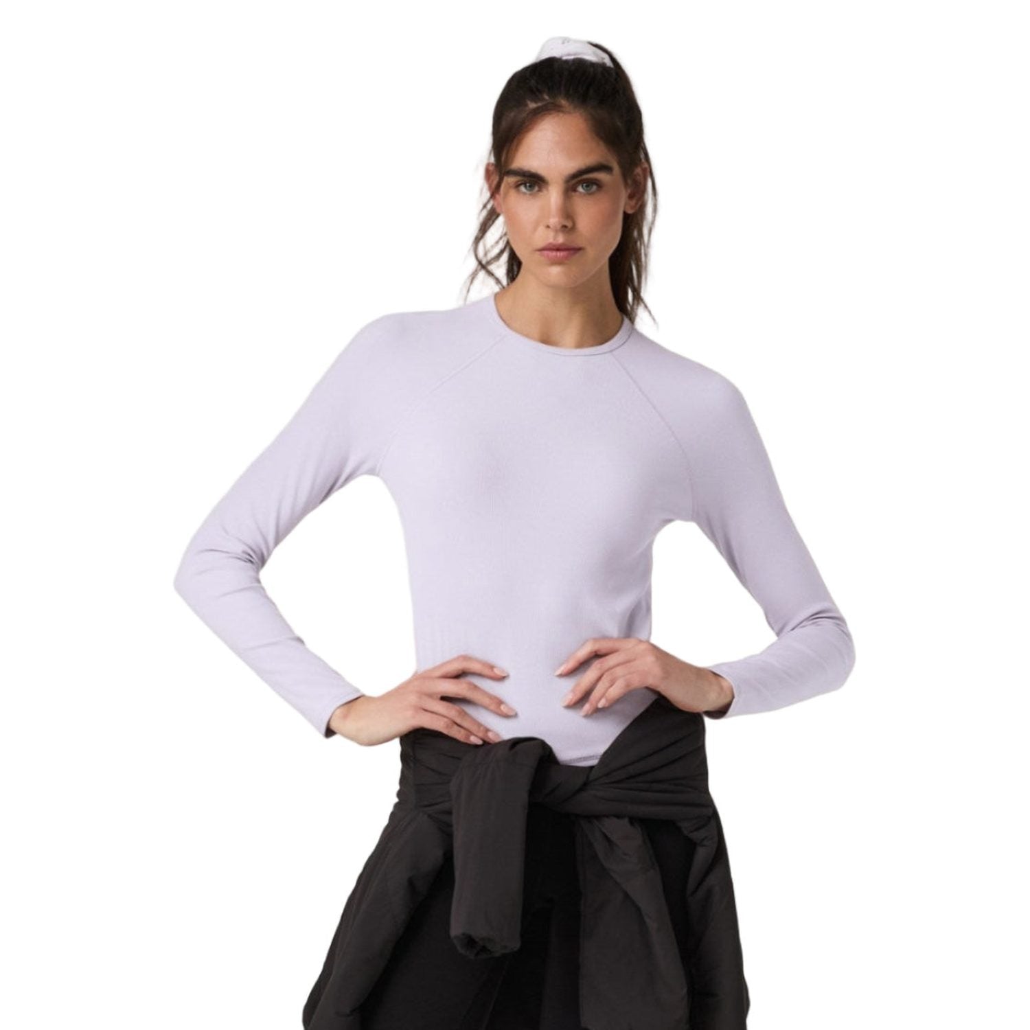 Vuori 02. WOMENS APPAREL - WOMENS LS SHIRTS - WOMENS LS CASUAL Women's Long Sleeve Pose Crew LVI LAVENDER ICE