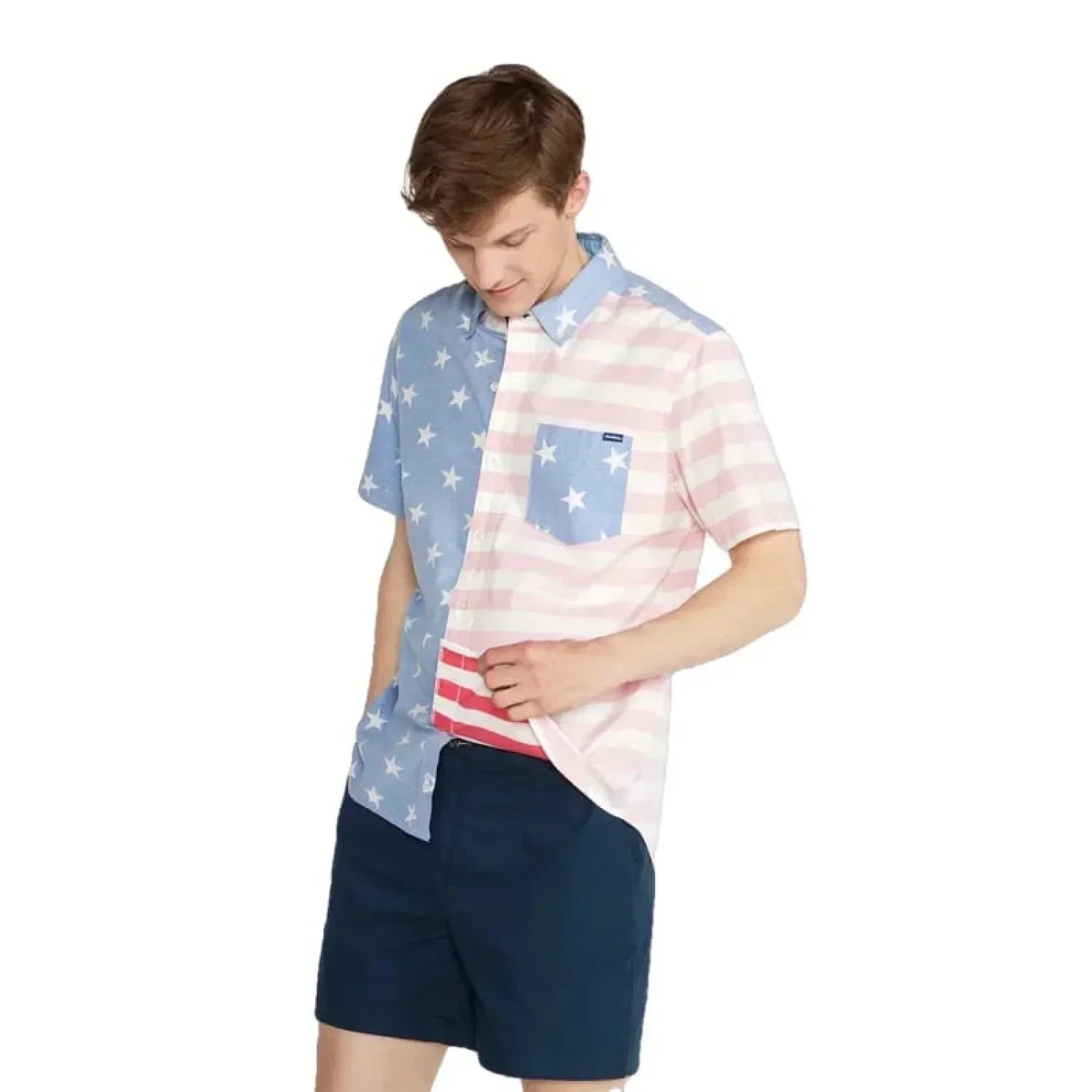 Chubbies 01. MENS APPAREL - MENS SS SHIRTS - MENS SS BUTTON UP Men's Friday Shirt THE UNCLE SAM