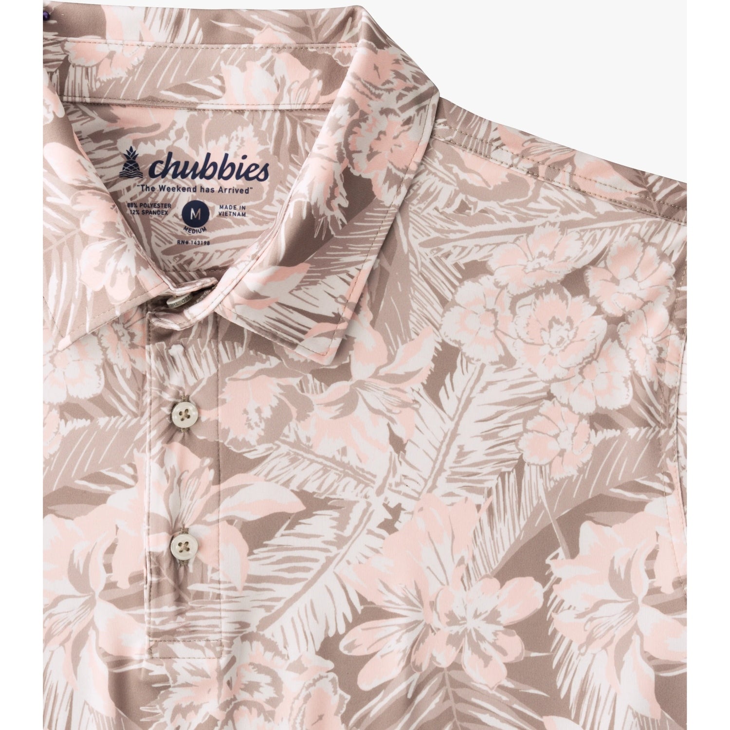 Chubbies 01. MENS APPAREL - MENS SS SHIRTS - MENS SS POLO Men's Performance Polo THE NEUTRAL NIGHT