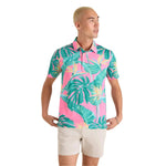 Chubbies 01. MENS APPAREL - MENS SS SHIRTS - MENS SS POLO Men's Performance Polo THE BIRDS OF PARADISE