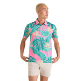 Chubbies 01. MENS APPAREL - MENS SS SHIRTS - MENS SS POLO Men's Performance Polo THE BIRDS OF PARADISE