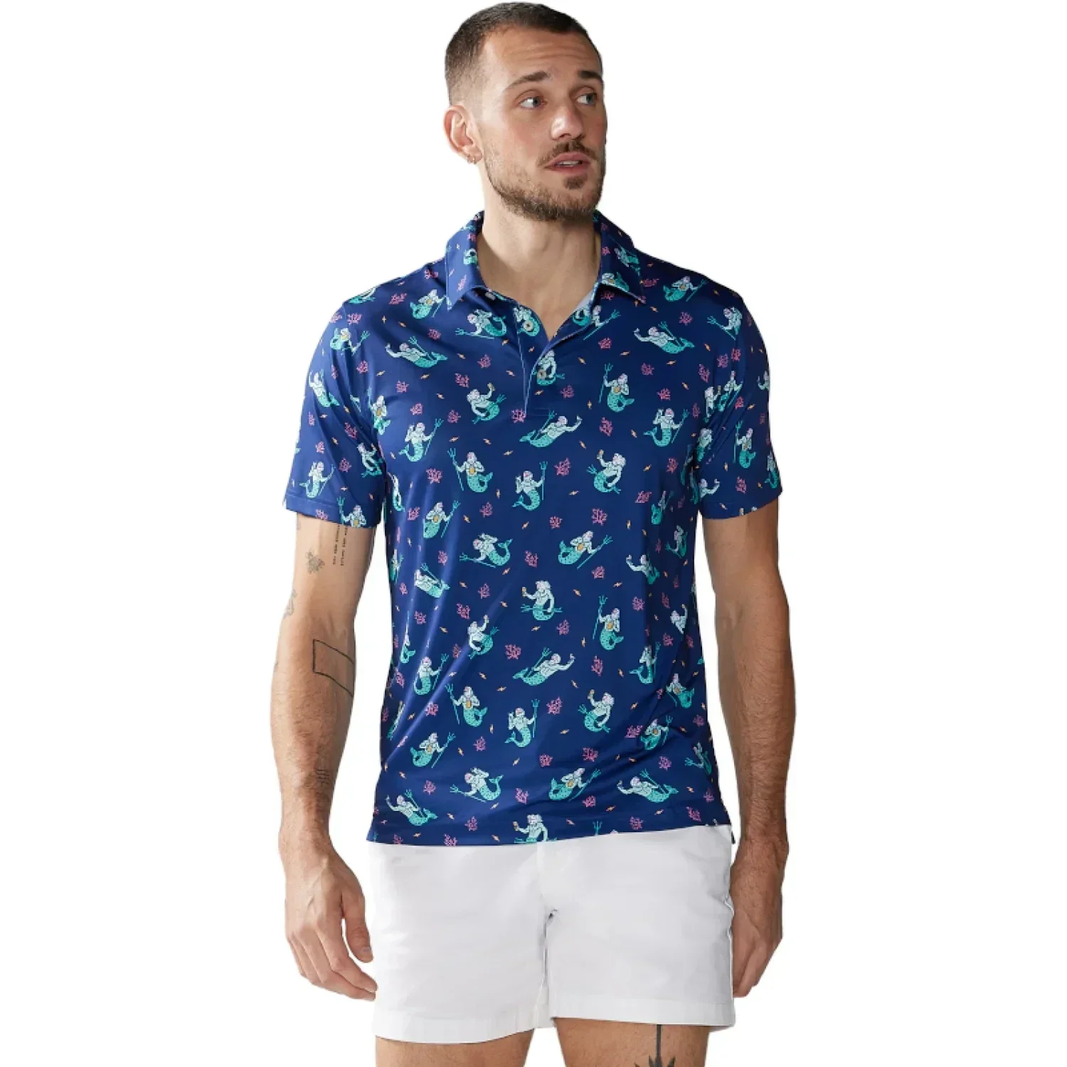 Chubbies 01. MENS APPAREL - MENS SS SHIRTS - MENS SS POLO Men's Performance Polo 2.0 THE TRITON OF THE SEA