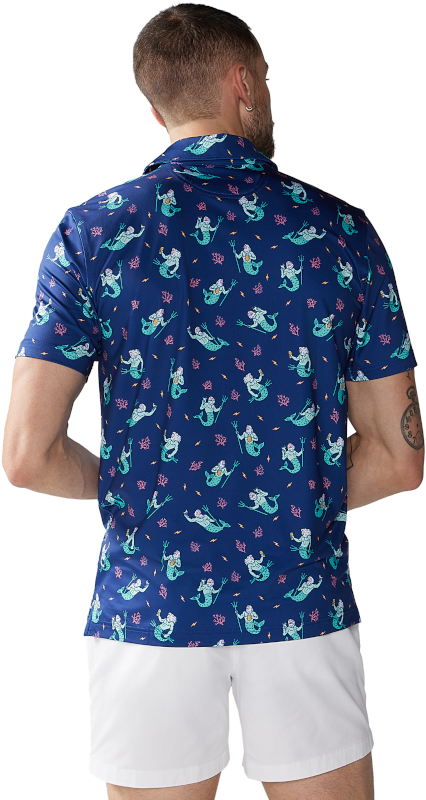 Chubbies 01. MENS APPAREL - MENS SS SHIRTS - MENS SS POLO Men's Performance Polo 2.0 THE TRITON OF THE SEA