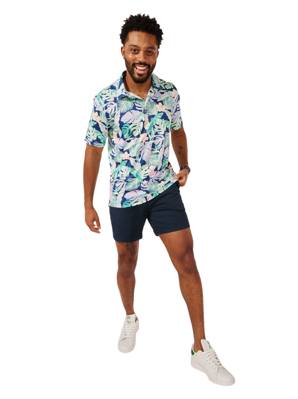 Chubbies 01. MENS APPAREL - MENS SS SHIRTS - MENS SS POLO Men's Performance Polo 2.0 THE NIGHT FAUNA