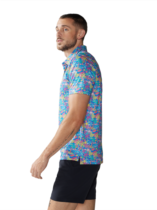 Chubbies 01. MENS APPAREL - MENS SS SHIRTS - MENS SS POLO Men's Performance Polo 2.0 THE TROPICAL BUNCH
