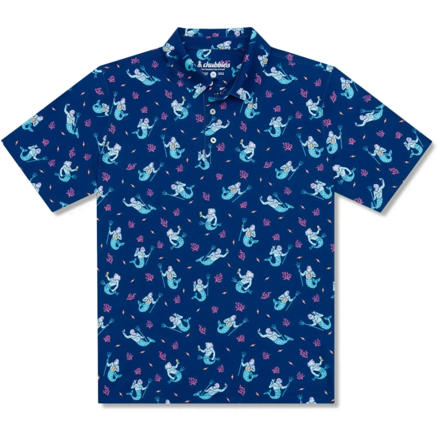 Chubbies 01. MENS APPAREL - MENS SS SHIRTS - MENS SS POLO Men's Performance Polo 2.0 THE TRITON OF THE SEA